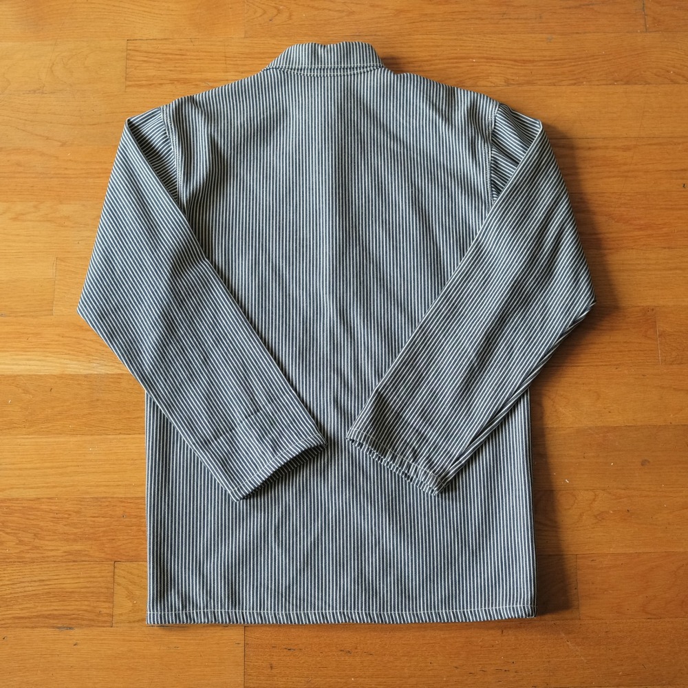 Stan Ray Chore Coat Mens Blue Hickory Stripe Workwear Utility Small Barn Jacket - Picture 7 of 8